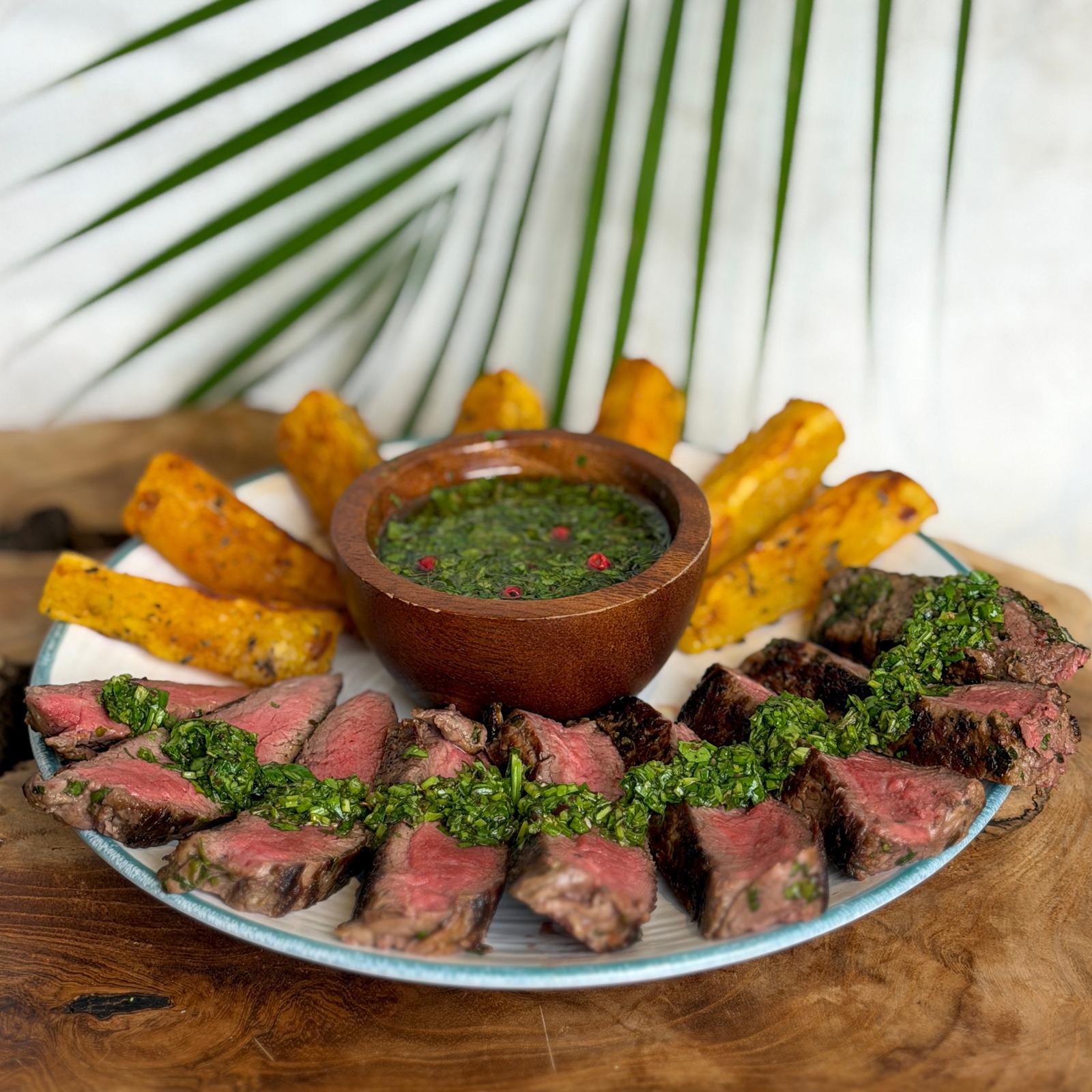Steaks and Sweet Potato