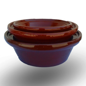 Red Clay Serving Bowl Set 3 Pcs Medium