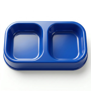 Pet Double Feeding Bowl Plastic - Big