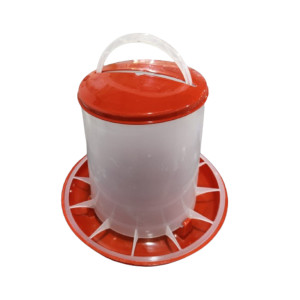 Chicken feeder with colorful lids, Plastic handle 9 kg (1B-2116)