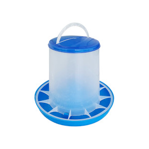 Chicken feeder with colorful lids, iron handle 9 kg (1B-2116)
