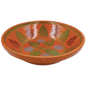 Clay Feeding Dish - Painted - Large 35cm