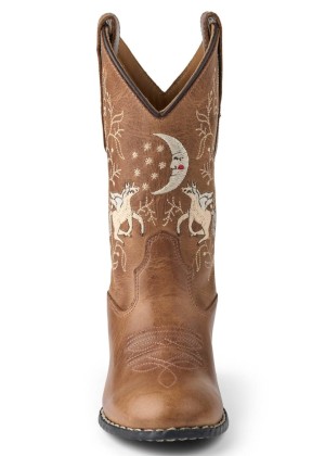 Leather unicorn cowboy boots