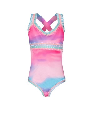 Rainbow embroidered one piece