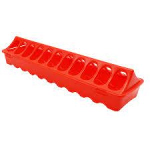 Feeder for Poultry and Birds - 22 Holes Red (AA-11)