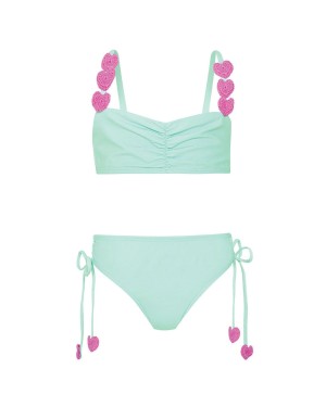Aqua heart bikini