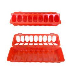 Feeder for Poultry and Birds - 18 Holes Red (AA-10)