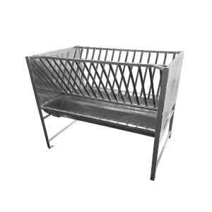 Galvanized Steel Double Rack Trough w/stand - (1.27mx82x1.2x47cm)