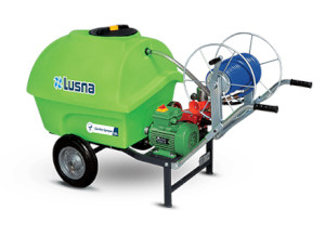 100LT Hand Push Type Garden Sprayer, LSN 30 Membrane Pump, 6.5HP With Gasoline Engine, 25Mt Hose, 1 Spraying Gun, Hose Rolling App, Polythethylene Tank
