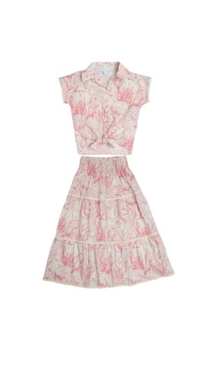 Pink shirt set/ Marie Raxevsky