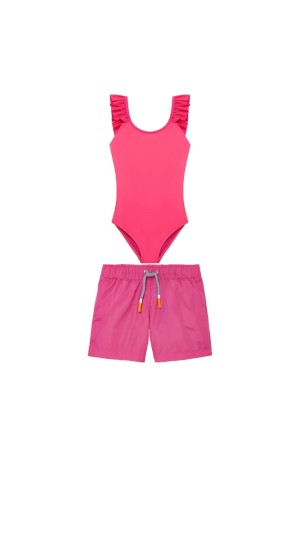 Hot pink swimsuit set