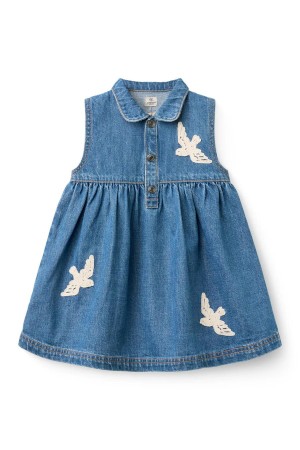 Denim crochet dress