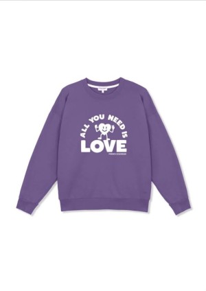 Love purple sweatshirt