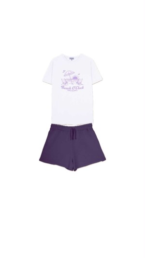 White T-shirt set/ French