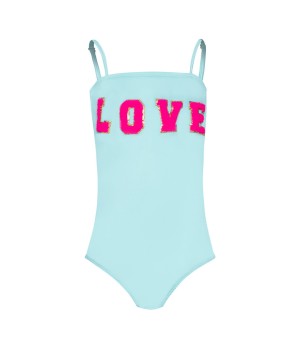 Ice blue love one piece/swimsuits