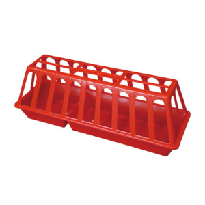 Feeding and Drinking Tray for Poultry - W/22 Holes - Red (76*24) cm