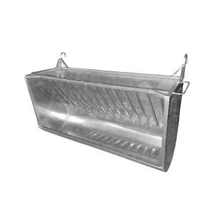 Galvanized Steel Hanging Rack Trough - 2 Hook (1.22mx40x41x67cm)