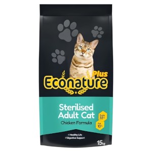 Econature PLUS - Adult Cat Sterilised Chicken -15KG