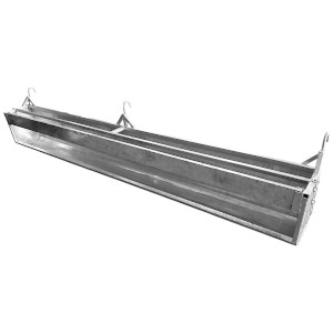 Galvanized Steel Adjustable Hanging Trough - 3 Hook (2.45mx24x35cm)