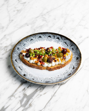 Goat Cheese & Olive Toast