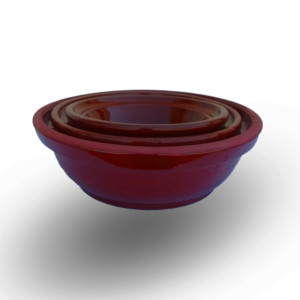 Red Clay Serving Bowl Set 3 Pcs Small