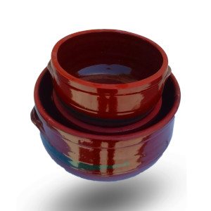 Casserole Pottery Rounded Set 3 Pieces Medium