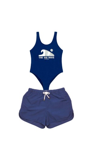 Navy swimsuit set