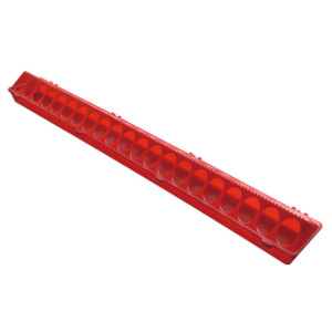 Feeder for Poultry and Birds - 42 Holes (97*10) cm - Red (AA-13)
