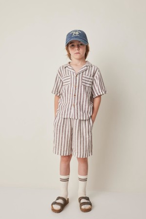 Brown check set