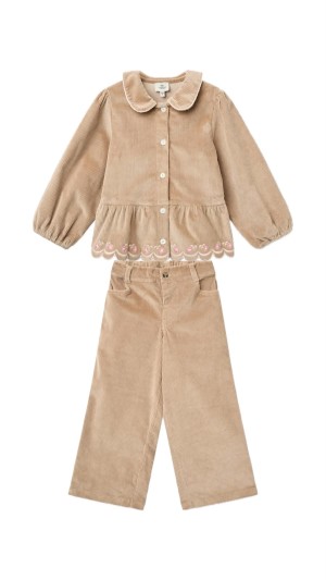 Corduroy blouse set