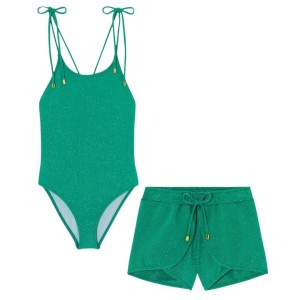 Peacock green swimsuits set/ lison