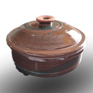 Rustic Chinese Pottery with Cover