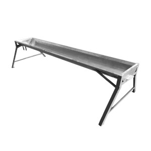 Galvanized Steel Trough w/stand - (2.44mx45x54cm)