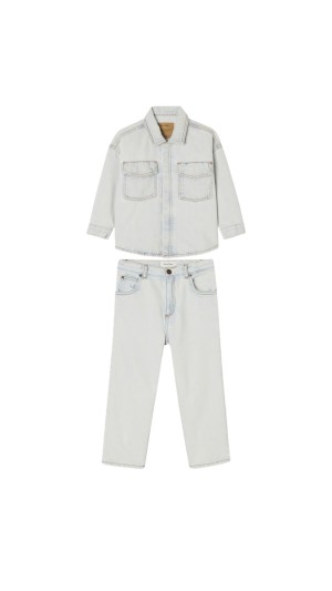 Bleached denim set A/vintage