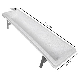 Water Trough (FT100)-100 Liter-Farmex- 210*50*19 (with stand)