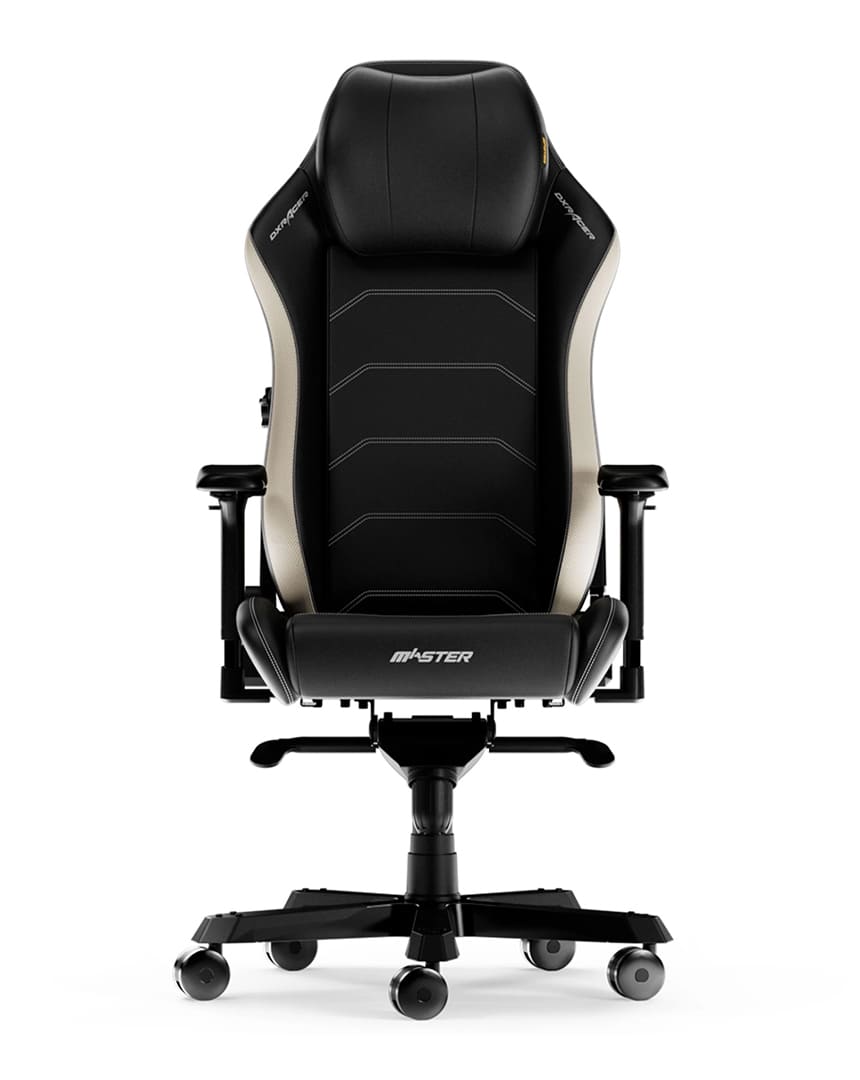 DXRacer MASTER XL Black White Microfiber Leather