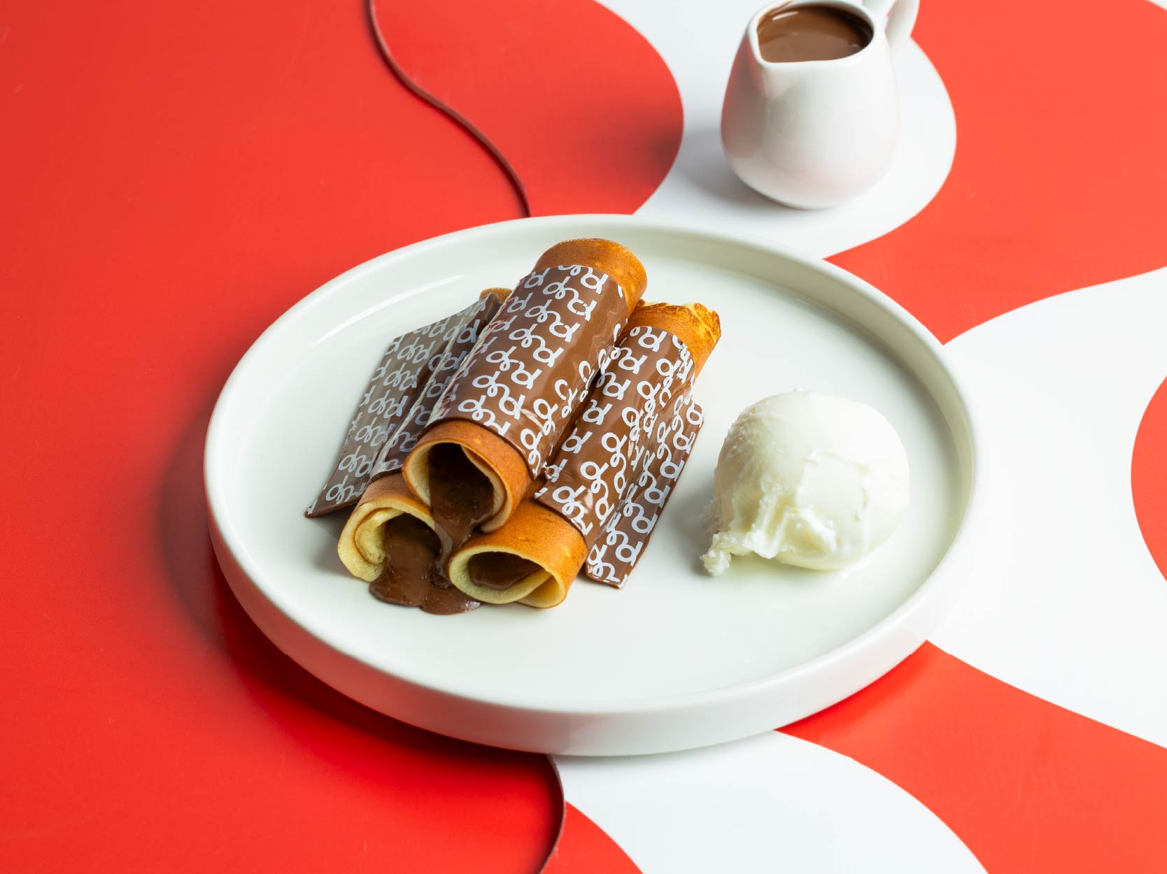 Chocolate crepe roll
