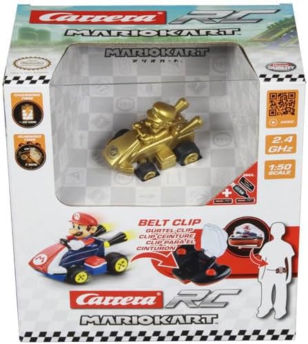Voiture Radio Commandée Carrera Mario Kart™ Mini RC Mario Gold 2 4 Ghz