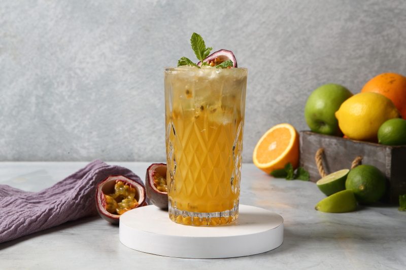 Coconut Rum Punch Mango Juice Rum Cocktail Passion Fruit Coconut